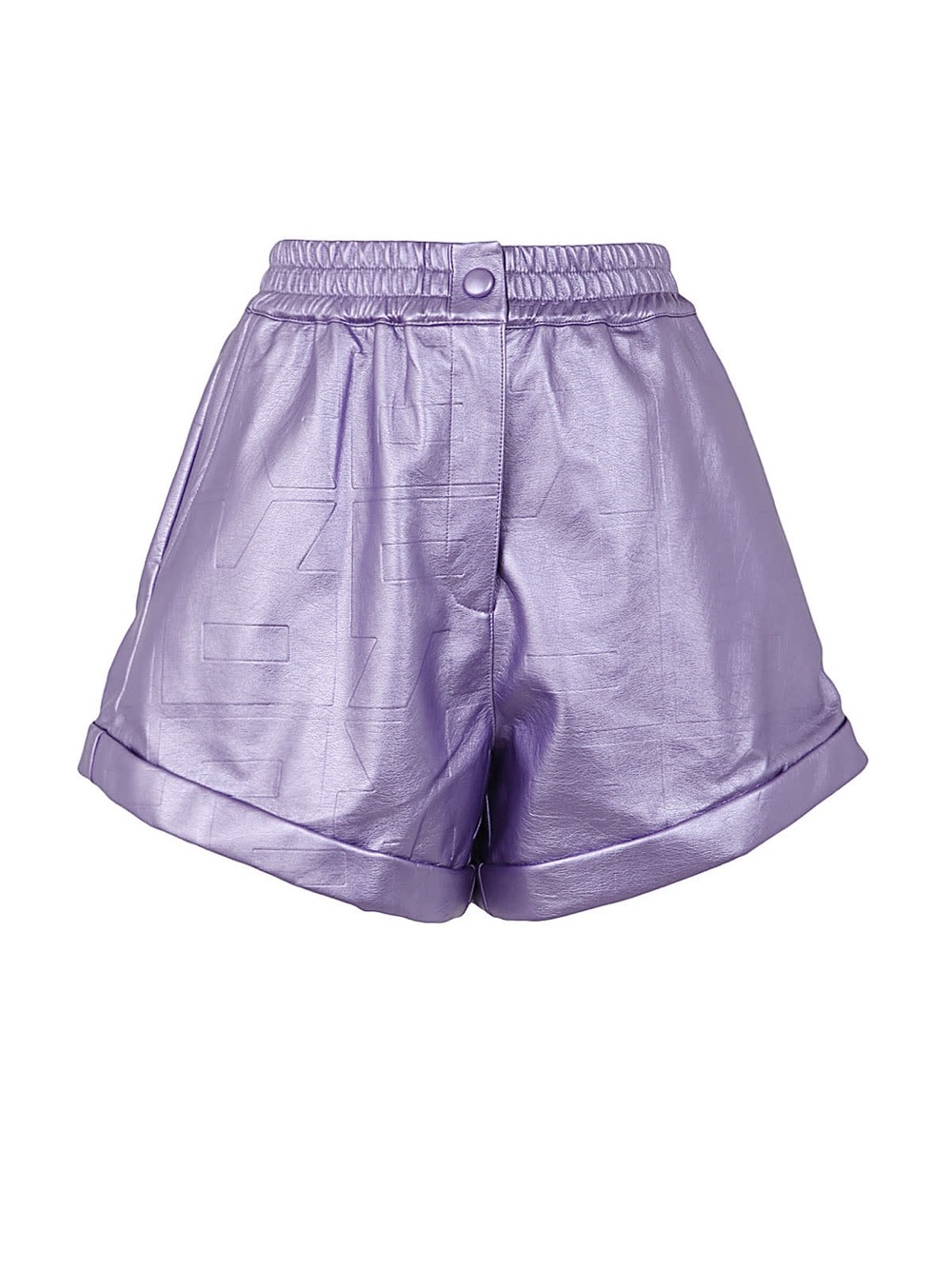 Rotate by Birger Christensen Purple faux leather shorts